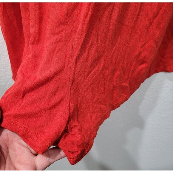 Womens Red Smocked Sleeveless Romper Size S - Picture 2 of 7